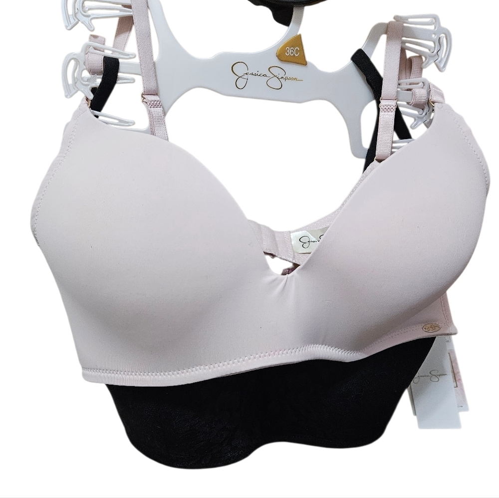 Jessica Simpson 3 Pack Wireless Bra Extra Comfort Womens NEW Size 36C